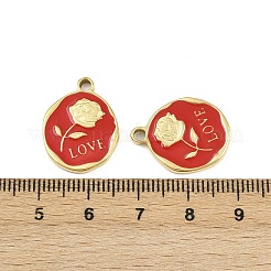 304 Edelstahl-Emaille-Anhänger&nbsp;STAS-P415-28G