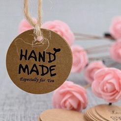 Étiquettes-cadeaux en papier kraft&nbsp;DJ-SCRA-PW0004-175D-01