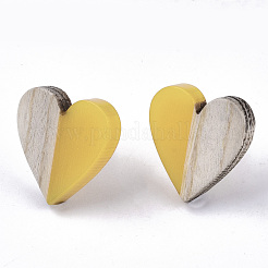 Orecchini in resina e legno&nbsp;EJEW-N017-002A-C03