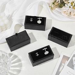 Geschenk-Aufbewahrungsboxen aus Kunststoff mit Eidechsenhaut-Print für 2 Manschettenknopf&nbsp;CON-WH0107-86B