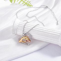 Main dans la main amour coeur pendentif collier mignon creux coeur balancent collier breloques bijoux cadeaux pour maman femmes fête des mères noël anniversaire anniversaire&nbsp;JN1100A