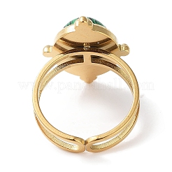 Placcatura ionica (ip) anello in acciaio inossidabile 304&nbsp;RJEW-B059-06G-02