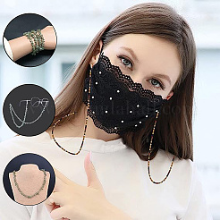 4 pz 4 stile naturale e sintetico misto gemma chip e perle di vetro catene di perline tracolla per occhiali&nbsp;AJEW-AB00060