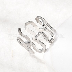 5 Stück offene Manschettenringe aus Edelstahl 304 für Damen&nbsp;RJEW-K313-04P