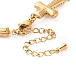 Edelstahl-Kreuzgliederkettenarmbänder für Damen&nbsp;BJEW-Z076-01G