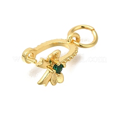 Rack placcatura ottone micro pave cubic zirconia rompighiaccio pinch bails&nbsp;KK-F883-14G-01