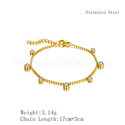 Stilvolle flache runde Bettelarmbänder aus Edelstahl&nbsp;ZC8719