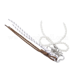 Decorazioni pendenti con fiocco in perle finte&nbsp;HJEW-JM04396