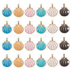 Pendentifs d'émail en alliage&nbsp;ENAM-CJ0001-34