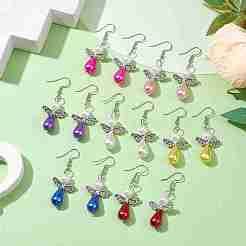 Orecchini pendenti in lega di platino e plastica&nbsp;EJEW-JE05599