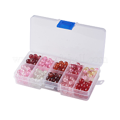 10 Farben sprühlackierte Glasperlen&nbsp;CCG-X0010-01-8mm