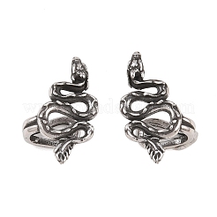 Orecchini a forma di serpente in acciaio inossidabile 316 non piercing alla cartilagine&nbsp;AJEW-C044-08B-AS