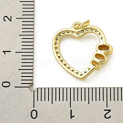 Ciondoli in ottone con placcatura a cremagliera con pavé di zirconi&nbsp;KK-U029-10G-02