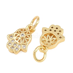 Breloques en laiton avec zircone cubique de micro pave&nbsp;CU-CBAB719-04G-A