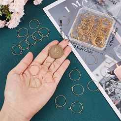 100 pieza de accesorios para pendientes de aro de acero inoxidable quirúrgico 316&nbsp;STAS-BBC0002-01