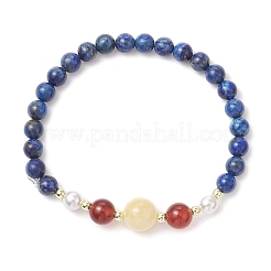 3 bracelet extensible en perles de coquillage&nbsp;BJEW-JB11938