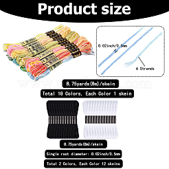 42 Strang Polyester-Stickgarn&nbsp;DIY-CY0002-45