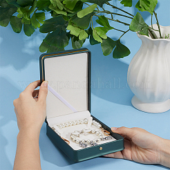 Scatole regalo in similpelle di colore puro con apertura a ribalta&nbsp;CON-WH0095-238B-01