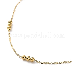 Collane a catena con maglie rotonde in acciaio inossidabile 304 per donna&nbsp;LS-NJEW-D058-02G