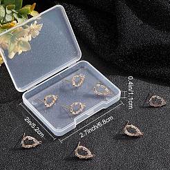 10 pieza de fornituras de aretes de latón&nbsp;KK-BBC0003-71