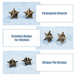 24 broche à revers en alliage en forme d'étoile&nbsp;JEWB-FH0001-37AB