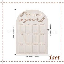 Cadre photo calendrier bébé en bois&nbsp;DIY-WH0899-45