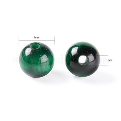 100 Stück 8 mm natürliches grünes Tigerauge (gefärbt und erhitzt) runde Perlen&nbsp;DIY-LS0002-08