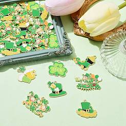 28 Stück Legierungs-Email-Anhänger im 7-Stil zum Thema St. Patrick's Day&nbsp;ENAM-CJ0005-83