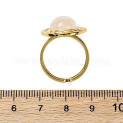 Ovale Fingerringe aus natürlichem Quarzkristall&nbsp;RJEW-M063-01G-12