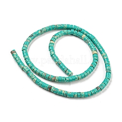 Brins de perles teintes en jaspe impérial synthétique&nbsp;G-D077-D01-02D