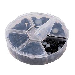 Perlkuppel-Cabochons aus Kunstleder mit 1 Box&nbsp;SACR-JP0001-25