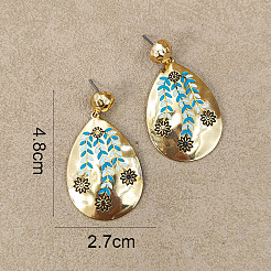 Pendientes colgantes de aleación de esmalte para mujer.&nbsp;WGE16F6-01