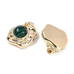 Colgantes sintéticas malaquita&nbsp;KK-U043-43G-C