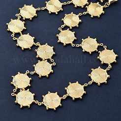 Collane con catena a maglie solari in acciaio inossidabile 304 per donna&nbsp;NJEW-G178-14G