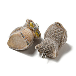 Pendentifs en résine floquée&nbsp;RESI-D012-01F