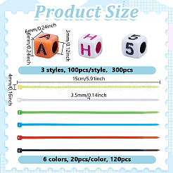 6 brida de nailon de 6 colores&nbsp;DIY-NB0016-45
