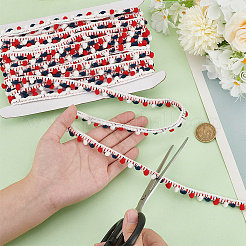 10 Yards Polyester-Pompom-Ballquastenbänder&nbsp;DIY-AR0004-06