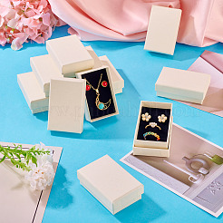 12 Stück Schmuckaufbewahrungsboxen aus Karton und Papier mit Schwamm&nbsp;CON-TA0001-33A