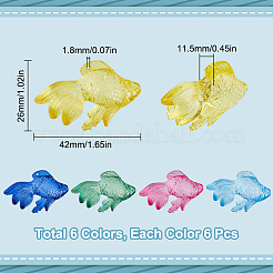 36 pz 6 colori pendenti in acrilico trasparente&nbsp;MACR-SC0001-64