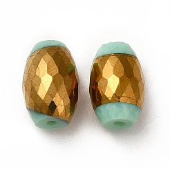 Perle di vetro placcate opache&nbsp;EGLA-H003-02G-06