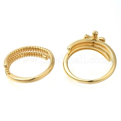 Verstellbares Messing-Ringset mit Mikropflaster und Zirkonia&nbsp;RJEW-M021-01G