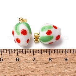 Pendentifs vernissées manuelles&nbsp;LAMP-S069-05A-G-09