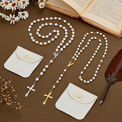 2 stücke 2 arten legierung jesue kreuz jungfrau anhänger halsketten&nbsp;NJEW-FG0001-24