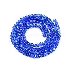 Chapelets de perles en verre électroplaqué&nbsp;EGLA-A044-T2mm-L31