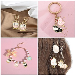 Pendenti smaltati in lega a forma di animale da 16 pz 16 stili&nbsp;FIND-YW0005-75