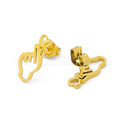 Juego de joyas de acero inoxidable 304 para mujer.&nbsp;SJEW-F219-01G