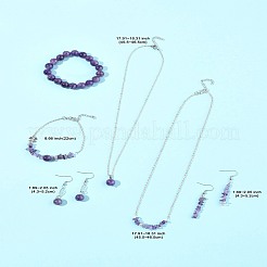 24 Paar Ohrhänger aus chirurgischem Edelstahl 316 & Halsketten und Perlenarmbänder aus Edelstahl 304&nbsp;SJEW-FS00007