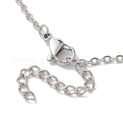 3 pieza 201 collares colgantes de jaula de piedra de cristal de acero inoxidable&nbsp;NJEW-JN04750