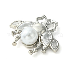 Laiton plaqué en rack avec pendentifs en perles d'imitation abs&nbsp;KK-G501-18P