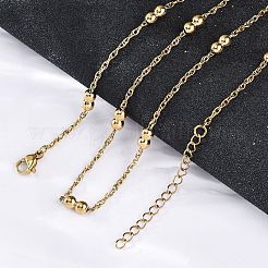 Collane a catena doppia in acciaio inossidabile 304&nbsp;NJEW-C073-06G